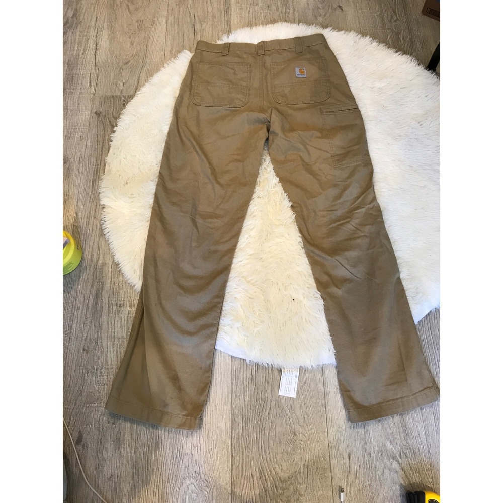 Carhartt Rugged Flex Relaxed Fit Canvas Work Pants Tan 32x34 102291-253 - Picture 2 of 12
